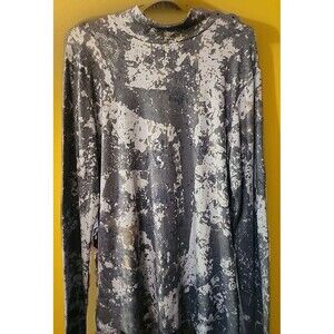 Lularoe Penelope Top XL Blue Gray Mock Turtleneck NWT Excellent B7 Long Sleeve